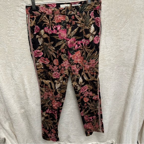 Anthropologie Relaxed Printed Chino Pants floral women’s 28 boho feminine - Picture 8 of 10